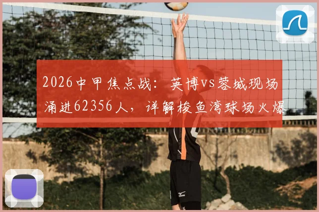 2026中甲焦点战：英博vs蓉城现场涌进62356人，详解梭鱼湾球场火爆上座纪录如何诞生